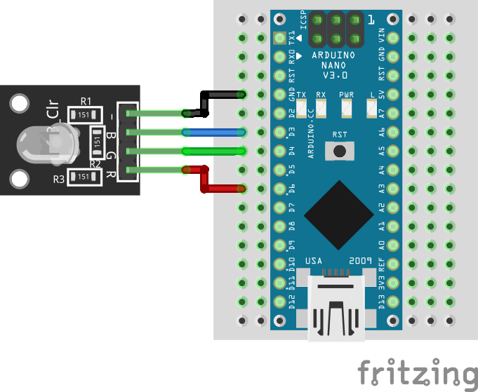 How to use tricolor LED module with Arduino - HiBit